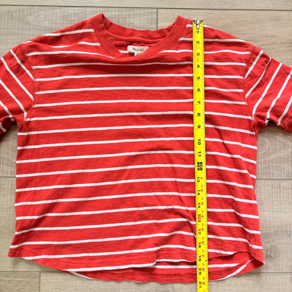 Madewell Everyday Crop Chaffee Striped Tee - Picture 5 of 6